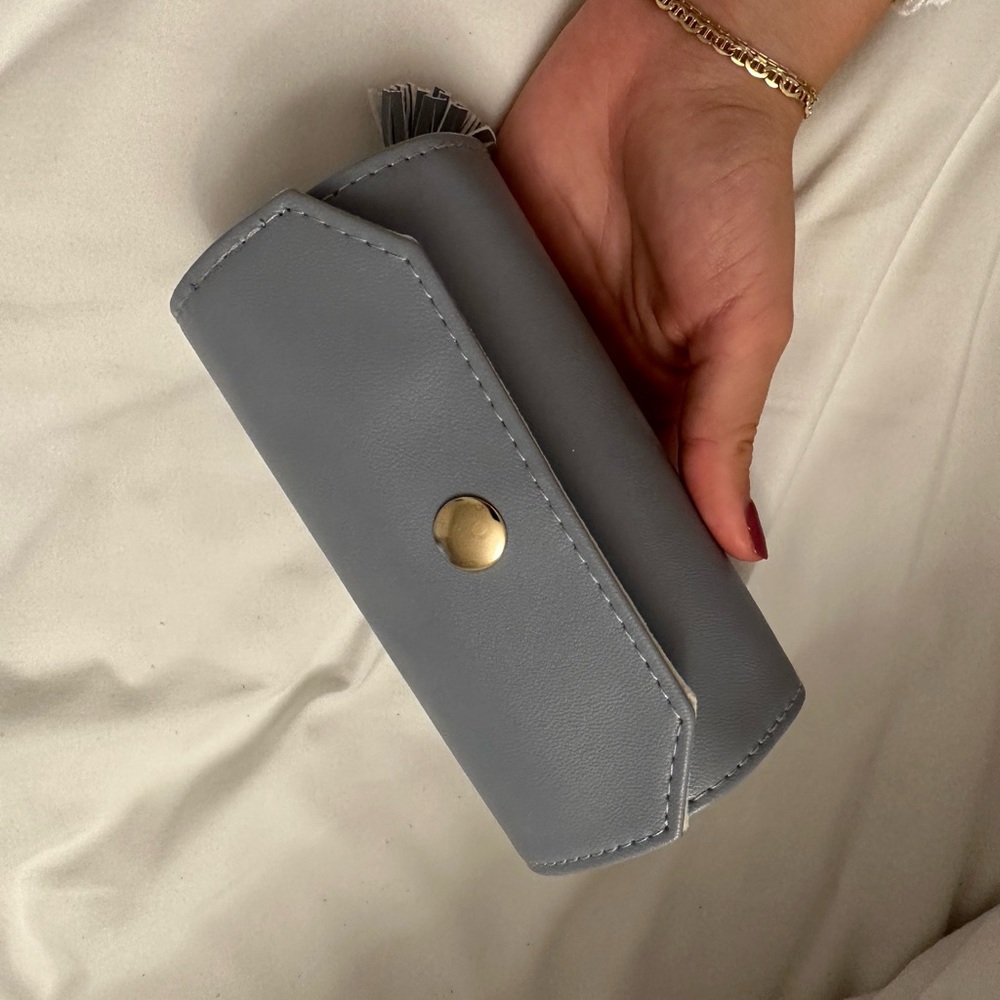 Olive & Piper Jewelry Rollup Holder - Grey/grey blue color - used once